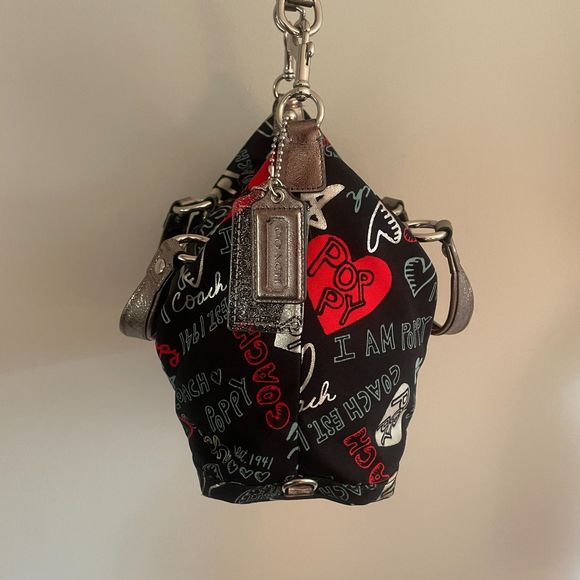 COACH POPPY GRAFFITI LUREX SATCHEL BAG #16200 - Picture 2 of 16